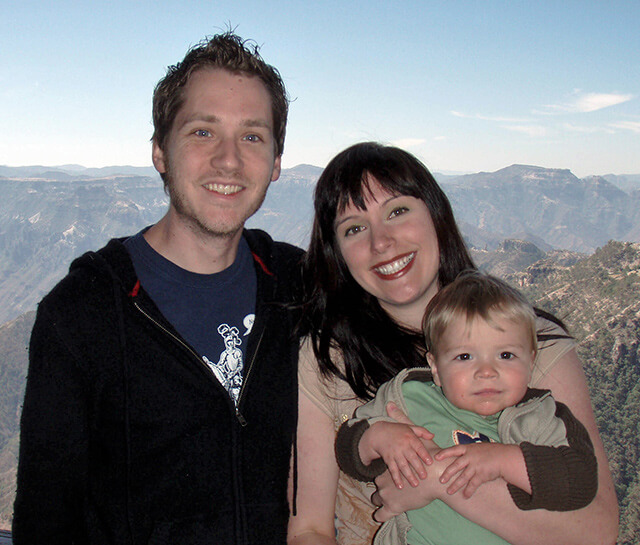 Cox family on the canyon rim