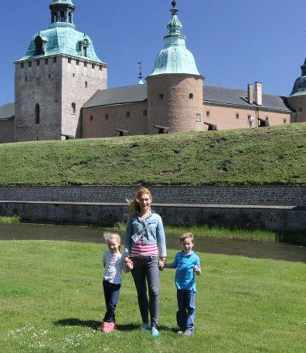 Bree and kids in Sweden
