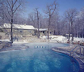 Pool outside Aspen Lodge
