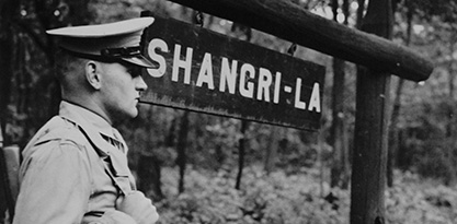 U.S. Marine stood guard by the camp’s original sign
