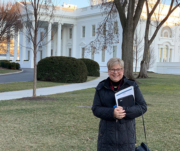 Sheree Utash outside the White House