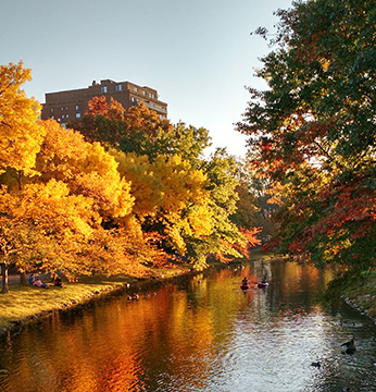Visit the Boston Esplanade while visiting