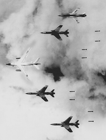 Band of Brothers in Vietnam War - Planes dropping bombs