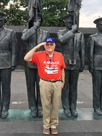 War Hero Salutes United States Air Force Memorial