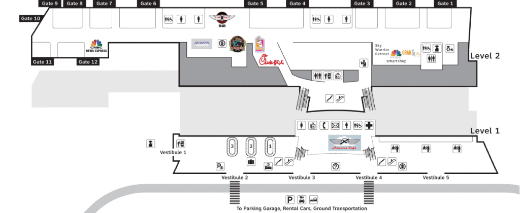 Terminal Map - Wichita Airport (ICT)