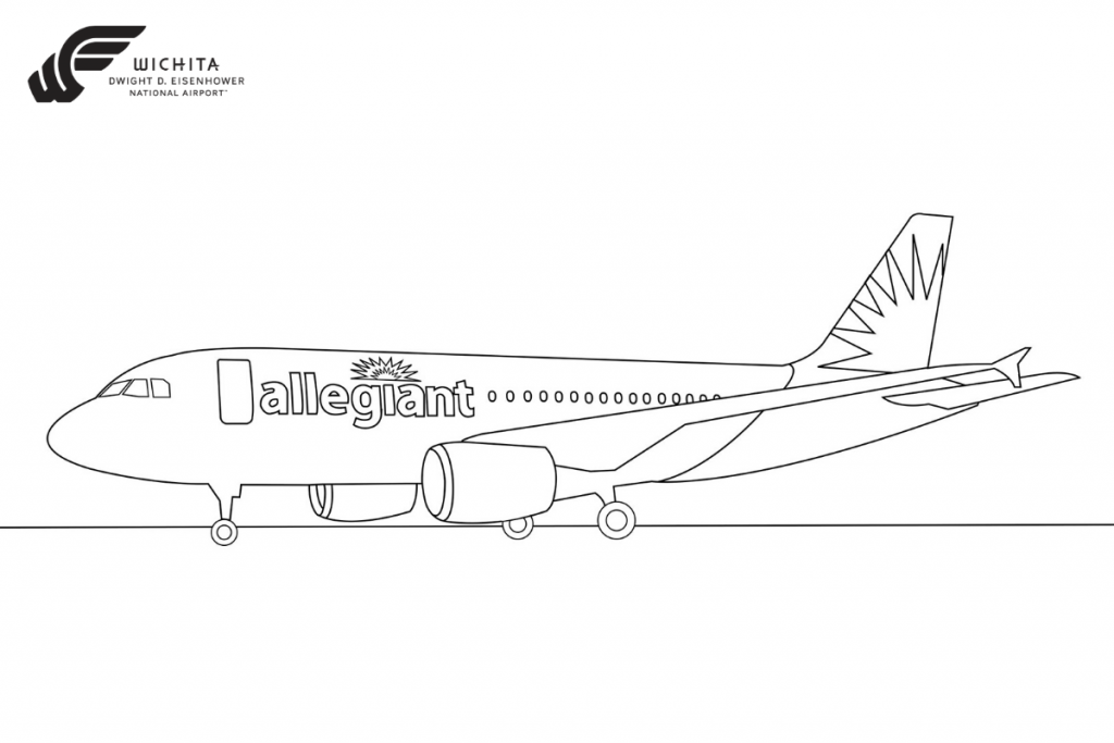 Delta Airplane Coloring Page - 237+ SVG Cut File