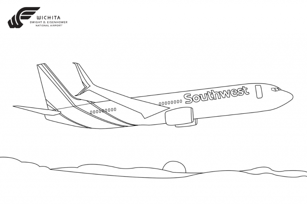 southwest airlines coloring page