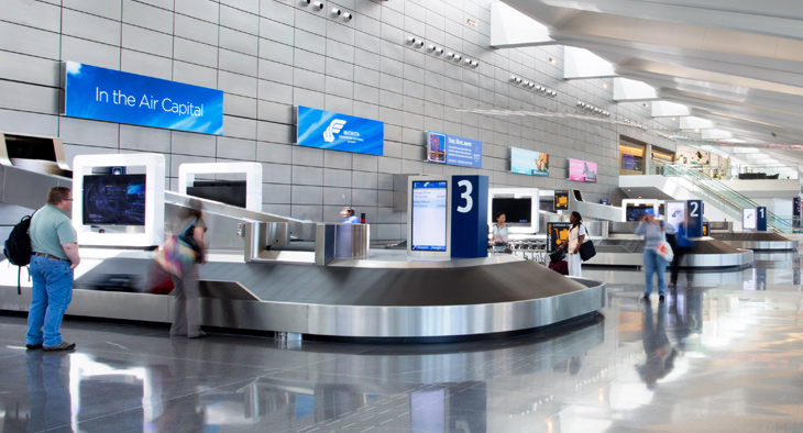 baggage claim at Wichita Dwight D Eisenhower National Airport